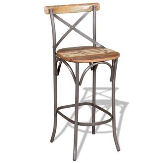 vidaXL Vidaxl - Taburete De Barra De Cocina Madera Maciza Reciclada