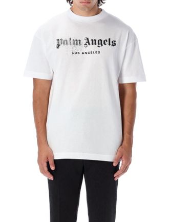 Palm Angels White Crew Neck T-Shirt