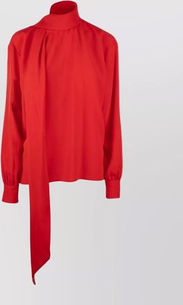 Prada draped high neck long sleeves top