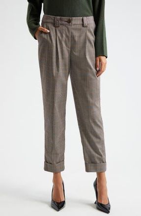 Ramy Brook Ellen Plaid Ankle Pants in Pinot Noir Phoenix at Nordstrom Rack, Size 0