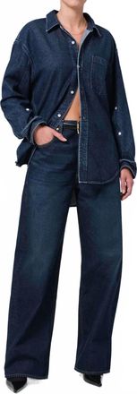 Citizens Of Humanity Kayla Oversized Shirt In Dark Indigo