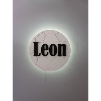 OEM L&aacute;mpara De Noche Led Con Forma De Bola Y Nombre, Alimentada Por Bater&iacute;a