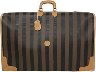 Fendi Pre-owned Leather travel-bags - unisex - Vintage Weekendtas - Bruin - ONE Size - Leer - Vintage