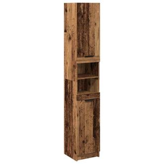 Berkfield Home Bathroom Cabinet Old Wood 32x34x188.5 cm Engineered Wood in Brown