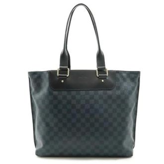 Louis Vuitton Pre-owned Tote Bags, male, Blue, Size: ONE SIZE Pre-owned Cabas Voyage Damier Cobalt 2way Bag