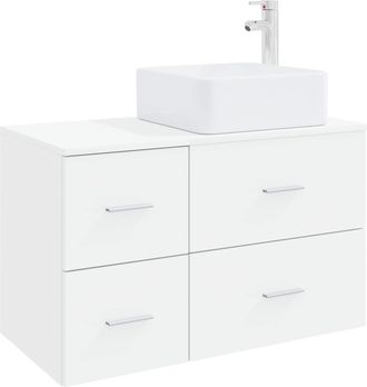 vidaXL Juego De Muebles De Ba&ntilde;o 2 Uds. Blanco Madera De Ingenier&iacute;a Vidaxl