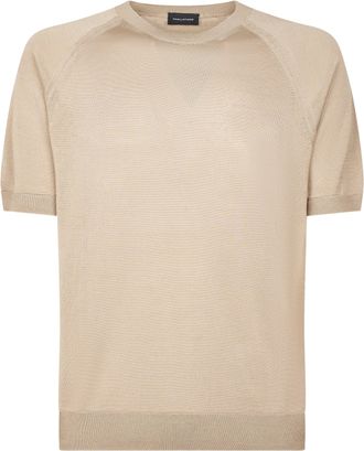 Tagliatore Raglan Sleeve Knit Top with Crew Neckline