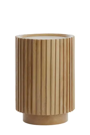 Light & Living Vaso De Cristal Light & Living Aiora En Color Crema Leche