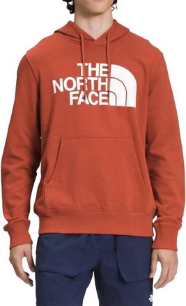 The North Face Mens The North Face Half Dome Tandori Red Logo Graphic Pullover Hoodie SGN405