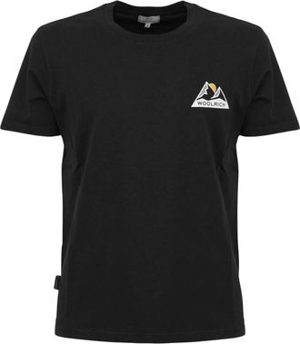 Woolrich T-shirts - Heren - T-shirts - Zwart - XL - Katoen - Tops