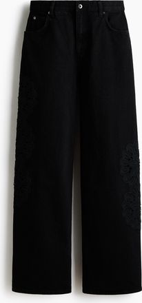 H&M Jeans mit Details im H&auml;kellook - Schwarz