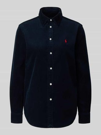 Polo Ralph Lauren Regular Fit Hemdbluse in Cord-Optik Modell Sport in Marine, Gr&ouml;&szlig;e S