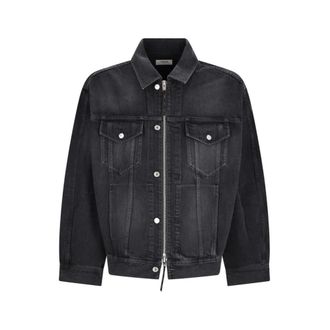 Celine Denim Jackets, male, Black, Size: S Trucker Jacket