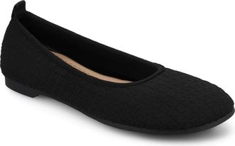 Journee Collection Aria Knit Flat in Black at Nordstrom Rack, Size 10