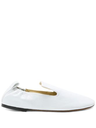 Proenza Schouler ruched leather loafers - White