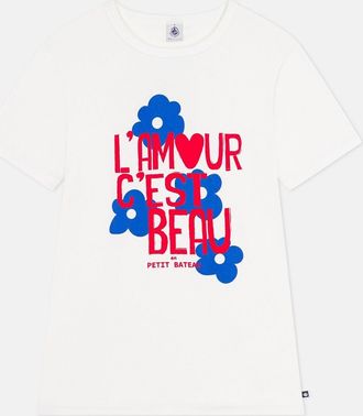 Petit Bateau Bedrukt T-shirt, katoen, ronde hals
