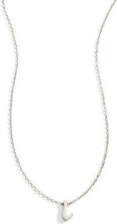 Mint & Lily Tiny Script Initial Necklace in Letter I at Nordstrom