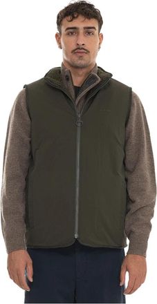 Barbour Omkeerbaar Fleece Gilet - Heren - Bodywarmers - Groen - L - Polyester - Jassen