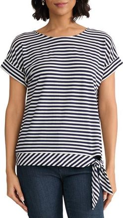 Jones New York Stripe Dolman Top in Pacific Navy/natural White at Nordstrom, Size X-Small