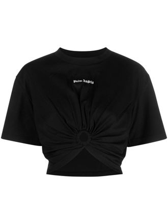 Palm Angels Cropped T-shirt - Zwart