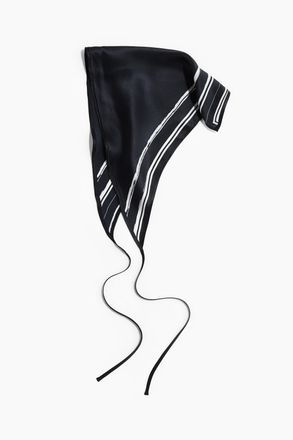H&M Kopftuch aus Seide - Schwarz/Weiss