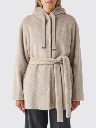 Herno Fur Coat Woman color Champagne