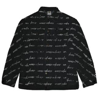 Cross Colours Signature Print Classic Jean Jacket in Black at Nordstrom, Size X-Large