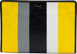 Balenciaga Pre-owned Balenciaga Lambskin Bazar Clutch Ladies F2SJX90VW1GWYRSX