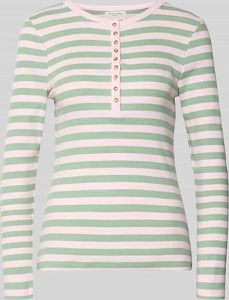 Christian Berg Longsleeve mit kurzer Knopfleiste in Hellrosa, Gr&ouml;&szlig;e XXL