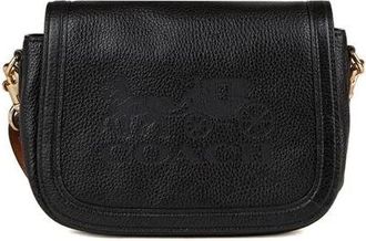 Coach Zadeltas met paard en koets - Dames - Schoudertassen - Zwart - ONE Size - Leer - Tassen