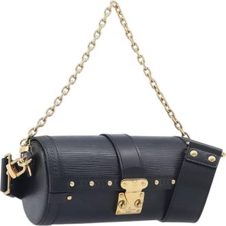 Louis Vuitton Papillon Trunk Epi Leather Black Leather Handbag (Pre-Owned)