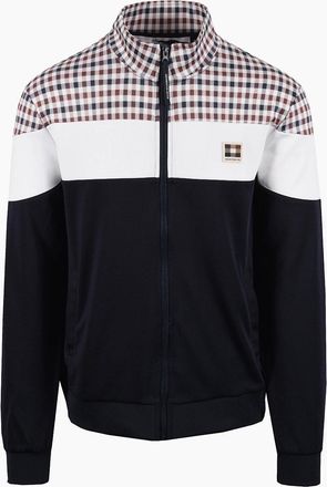 Aquascutum Mens AQUASCUTUM CC SHOULDER TRACK TOP NAVY - Size: SIZE 2xl