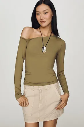 Maeve Off-Shoulder Long-Sleeve Top