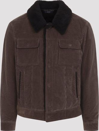 Tom Ford 900 Wale Cord Sherling Collar Trucker