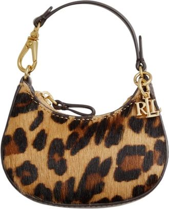 Ralph Lauren Compacte Sleuteletui - Dames - Tassen - Bruin - Maat: ONE Size Leer