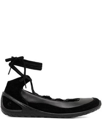 Ecco Biom Lite lace-up ballet flats - Zwart