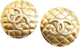 Chanel Matelasse Clip Earrings (Pre-Owned)
