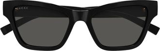 Gucci Sunglasses, unisex, Black, Size: 53 MM Cat-eye Sunglasses