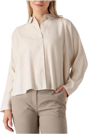 Knit-ted Overhemden, Dames, Beige, L, Elegante Beige Rosan Blouse