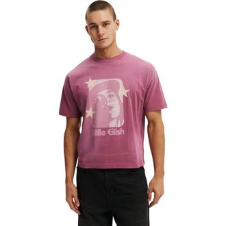 Cotton On Mens Cropped Fit Music T-Shirt in Heather Rose Billie Eilish at Nordstrom, Size X-Large