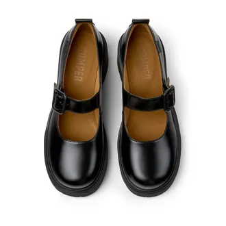 Camper Leather Slip-On Loafer - Black
