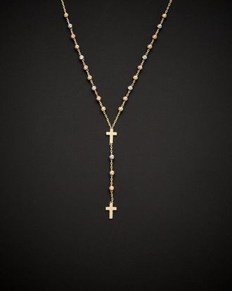Italian Gold, Inc 14K Italian Gold Tri-Tone Rosary Necklace