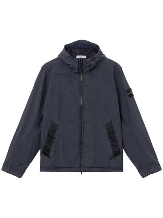 Stone Island Hooded Front Zipper Multi Pockets Jacket