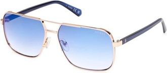 Guess Navigator Zonnebril - Heren - Zonnebrillen - Geel - 58 MM - Accessoires