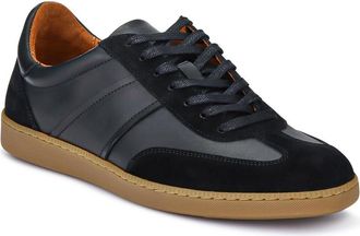 Jones Bootmaker Mens Tantino Leather Trainers - Black - Size UK 9