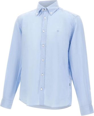 HUGO BOSS H-Liam Linnen Shirt - Heren - Zakelijke Overhemden - Blauw - XL - Linnen - Overhemden