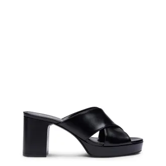 Stuart Weitzman Schoenen, Dames, Zwart, 36 1/2 EU, Dayna Platform Slide
