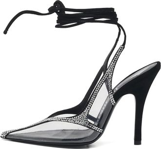 The Attico Pumps Venus con cristalli 115mm - Nero