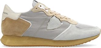 Philippe Model Stijlvolle lage top sneakers in grijs- bruin en wit - Dames - Sneakers - Grijs - 39 EU - Katoen - Schoenen