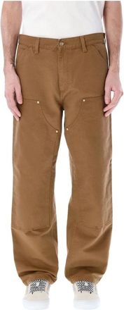 Carhartt Work in Progress Dubbele Knie Werkbroek - Heren - Wijde Broeken - Bruin - W33 - Broeken